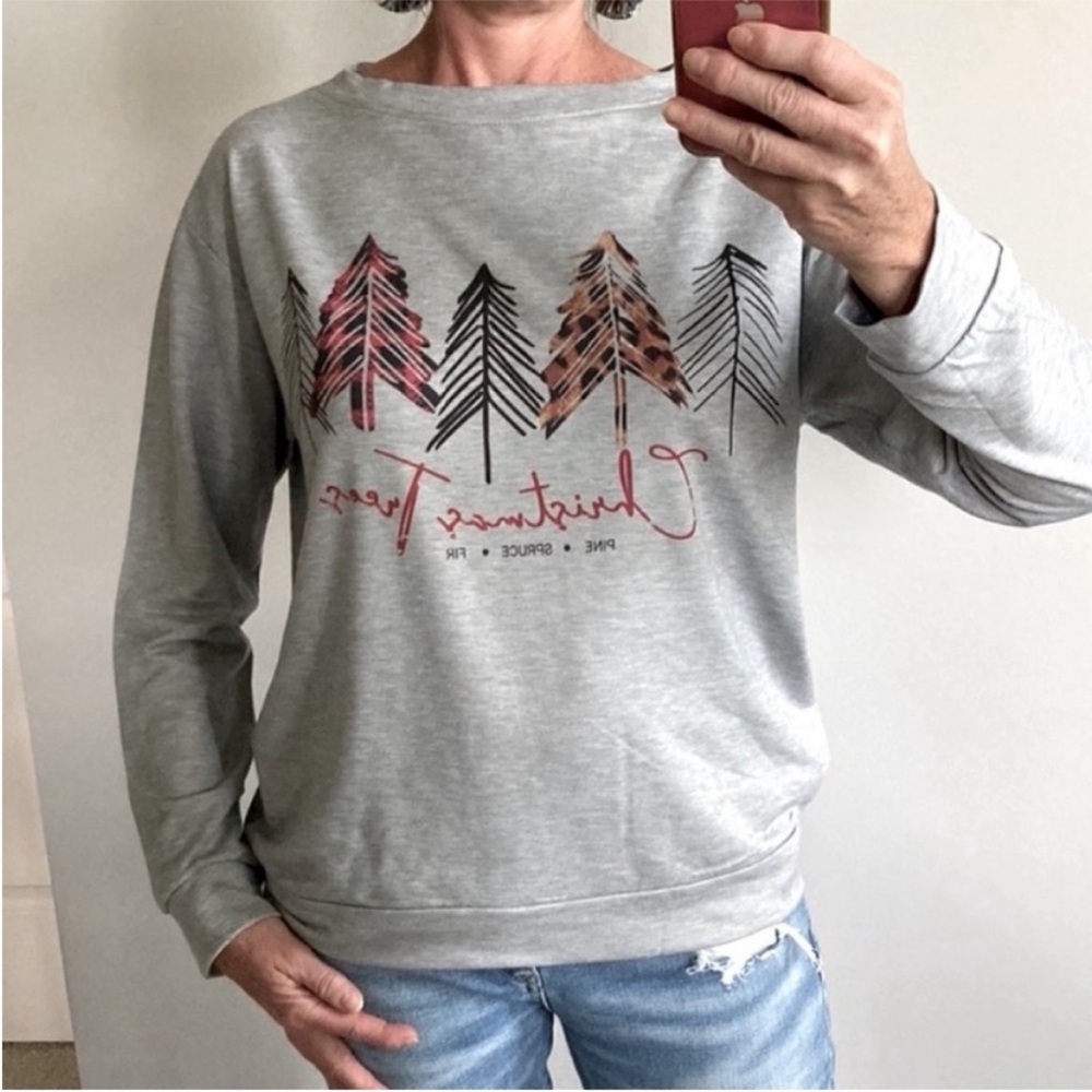 ‘Christmas Tree Pine Spruce Fir’ Long Sleeve Top
